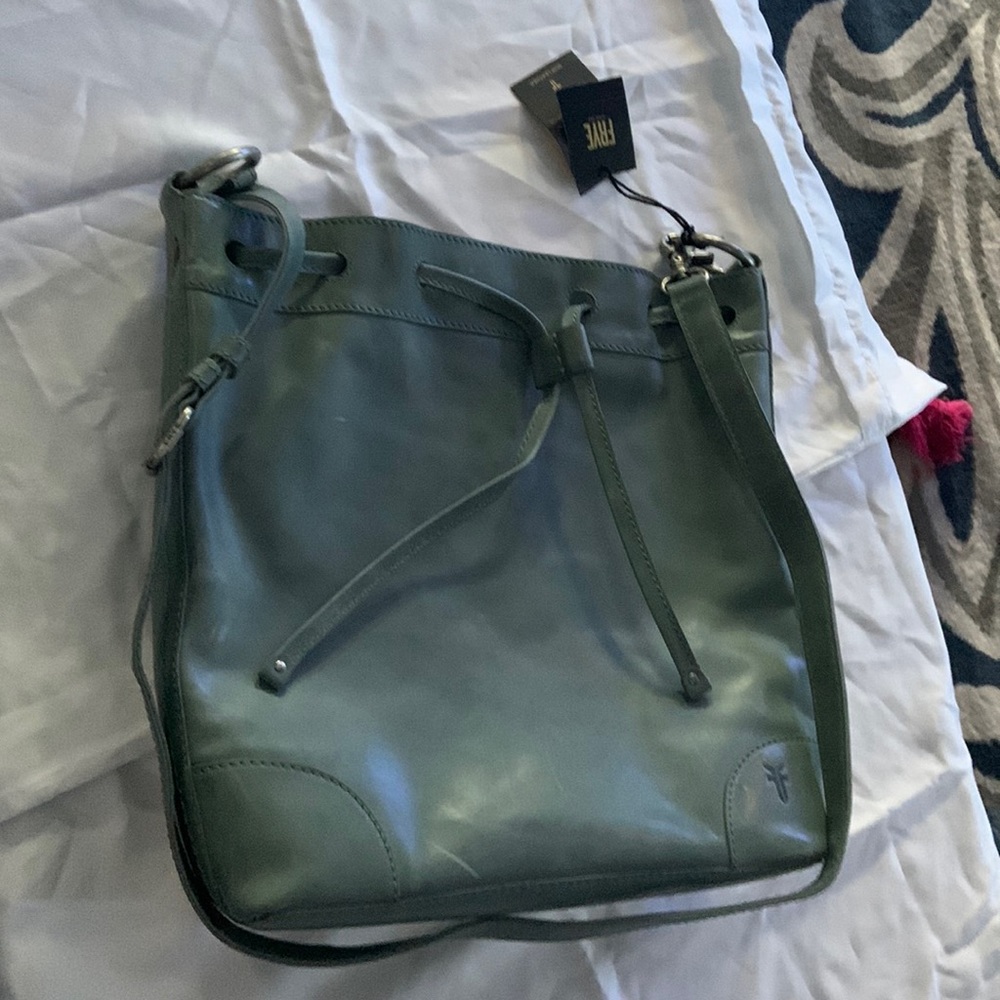NWT Authentic Frye Melissa Drawstring Hobo - Picture 2 of 13